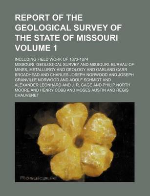 Book cover for Report of the Geological Survey of the State of Missouri Volume 1; Including Field Work of 1873-1874