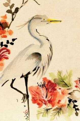 Cover of Asian Floral Crane Journal Notebook, Wide Ruled