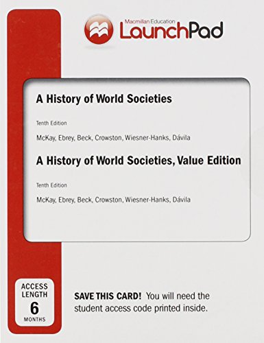 Book cover for Launchpad for a History of World Societies and a History of World Societies Value Edition (1-Term Access)