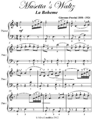 Book cover for Musetta's Waltz La Boheme Elementary Piano Sheet Music