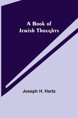 Cover of A Book of Jewish Thoughts