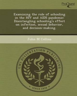 Book cover for Examining the Role of Schooling in the HIV and AIDS Pandemic: Disentangling Schooling's Effect on Infection