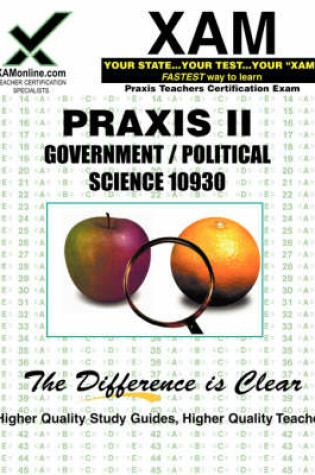 Cover of Praxis Government/Political Science 10930 Teacher Certification Test Prep Study Guide