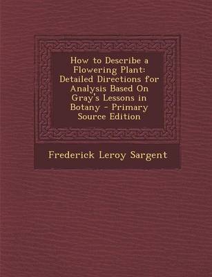 Book cover for How to Describe a Flowering Plant