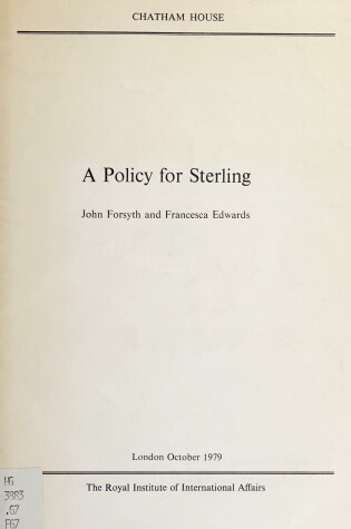 Cover of Policy for Sterling