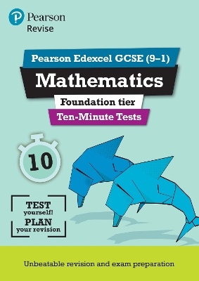 Cover of Pearson REVISE Edexcel GCSE Maths (Foundation) Ten-Minute Tests - 2025 and 2026 exams