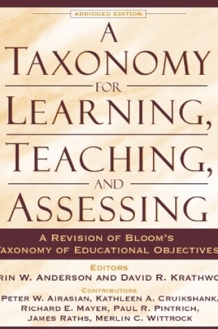 Cover of Taxonomy for Learning, Teaching, and Assessing, A