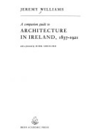 Cover of Architecture in Ireland, 1837-1921