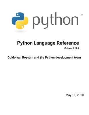 Book cover for Python Language Reference Release 3.11.3