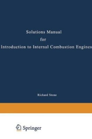 Cover of Introduction to the Internal Combustion Engine