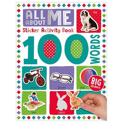 Book cover for 100 Words All About Me Words Sticker Activity Book