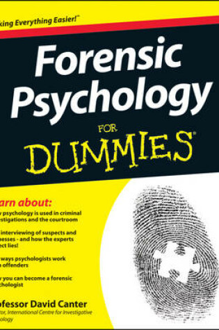 Cover of Forensic Psychology For Dummies