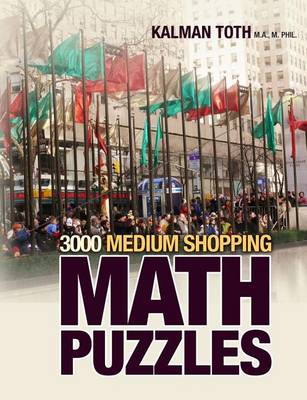 Book cover for 3000 Medium Shopping Math Puzzles