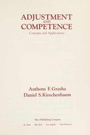 Cover of Adjustment and Competence