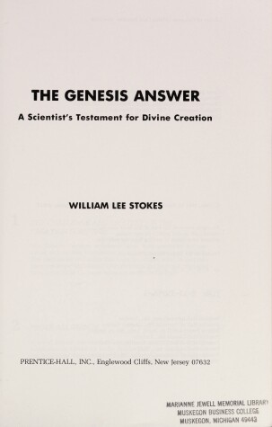 Book cover for Genesis Answer