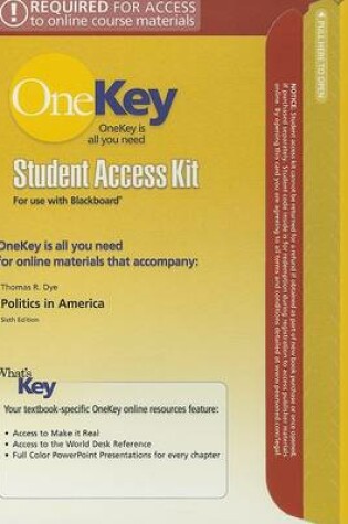 Cover of OneKey Blackboard, Student Access Kit, Politics in America, Texas Version