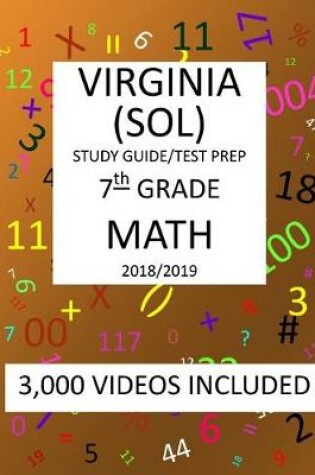 Cover of 7th Grade VIRGINIA SOL, 2019 MATH, Test Prep