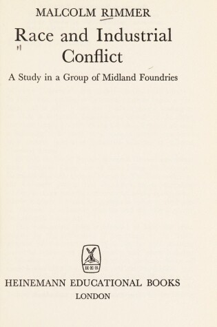Cover of Race and Industrial Conflict