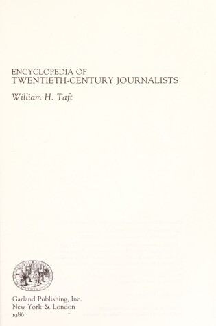 Cover of Ency 20th Cent Journalists