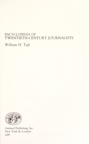 Book cover for Ency 20th Cent Journalists