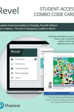 Cover of Revel for Human Communication in Society -- Combo Access Card