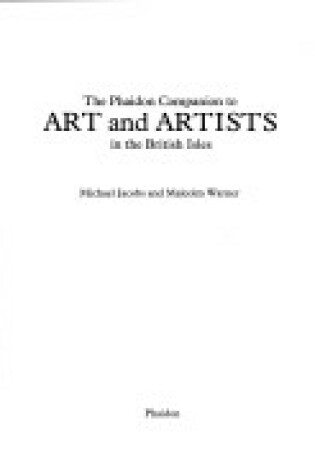 Cover of Companion to Art and Artists in the British Isles