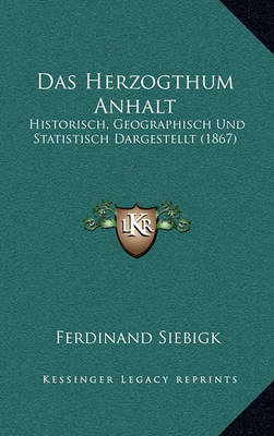 Book cover for Das Herzogthum Anhalt