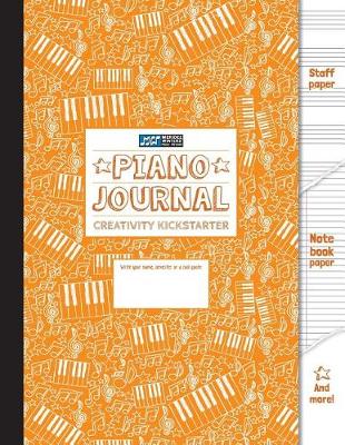 Book cover for Piano Journal and Creativity Kickstarter (Orange)