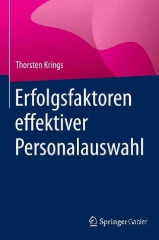 Cover of Erfolgsfaktoren effektiver Personalauswahl