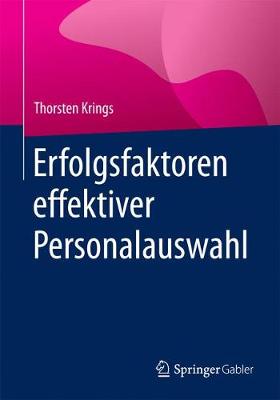 Book cover for Erfolgsfaktoren effektiver Personalauswahl