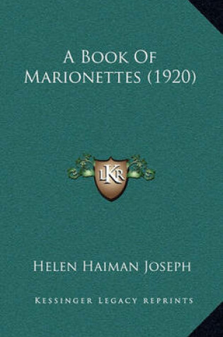 Cover of A Book of Marionettes (1920)