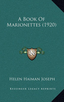 Book cover for A Book of Marionettes (1920)