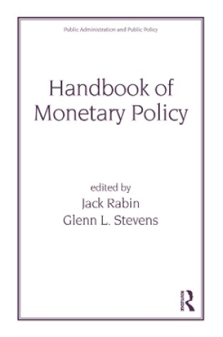 Cover of Handbook of Monetary Policy