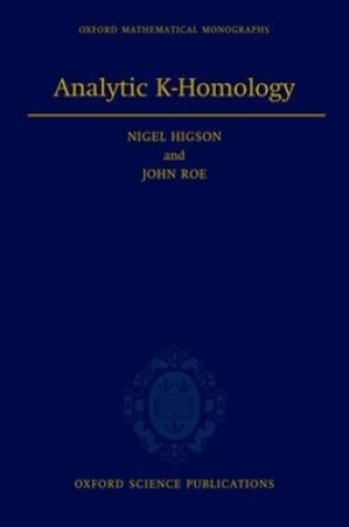 Cover of Analytic K-Homology