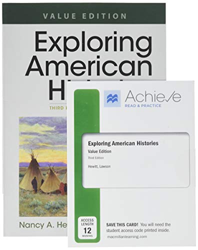 Book cover for Exploring American Histories, Value Edition, Combined Volume & Achieve Read & Practice for Exploring American Histories, Value Edition (Twelve-Months Access)