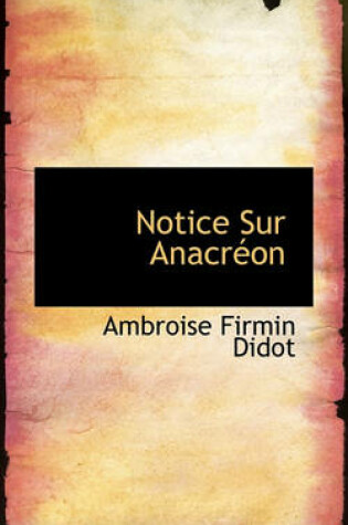 Cover of Notice Sur Anacr on