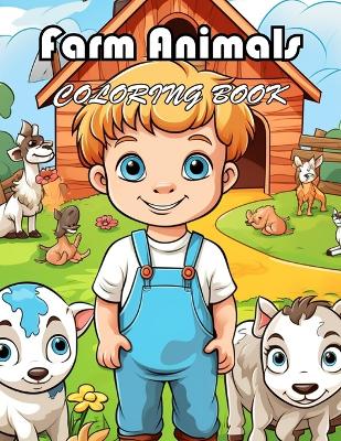 Book cover for Farm Animals Coloring Book for Kids