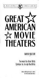 Book cover for Geat American Movie Theaters
