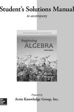 Cover of Student Solutions Manual for Beginning Algebra