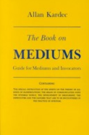 Cover of Book of Mediums