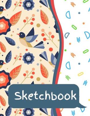 Book cover for Sketchbook for Kids - Large Blank Sketch Notepad for Practice Drawing, Paint, Write, Doodle, Notes - Cute Cover for Kids 8.5 x 11 - 100 pages Book 13