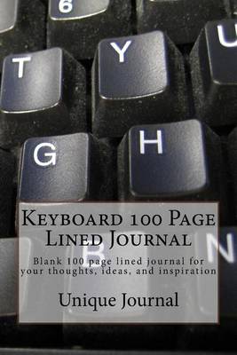 Book cover for Keyboard 100 Page Lined Journal