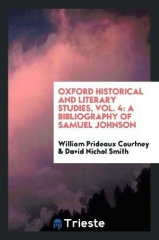 Cover of Oxford Historical and Literary Studies, Vol. 4