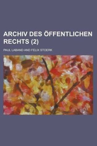 Cover of Archiv Des Offentlichen Rechts (2)