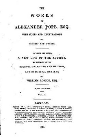 Cover of The Works of Alexander Pope Esq., with Notes and Illustrations by Himself and Others