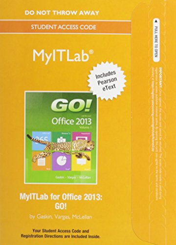 Book cover for Myitlab with Pearson Etext -- Access Card -- For Go! with Office 2013 & Office 365 Home Premium Academic -- 180-Day Trial Access Card Package