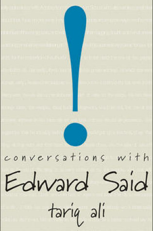 Cover of Conversations with Edward Said
