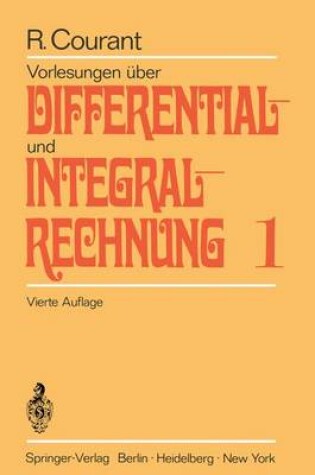 Cover of Vorlesungen Uber Differential- Und Integralrechnung