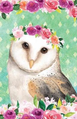 Cover of Journal Notebook For Bird Lovers Owl In Flowers