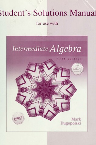 Cover of Student's Solutions Manual for Use with Intermediate Algebra